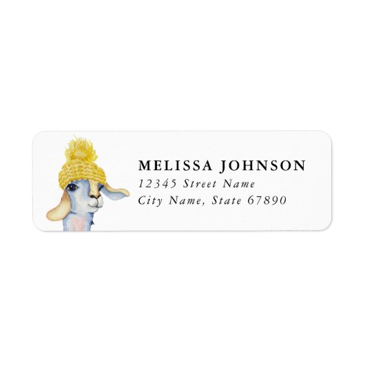Llama Return Address Label (Vorne)