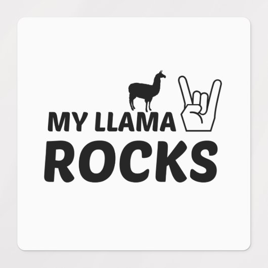 LLAMA ROCKS ETIKETTEN (Design 1)