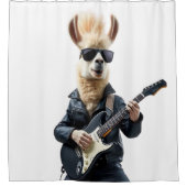 Llama rockstar duschvorhang (Vorderseite)