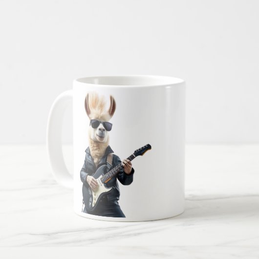 Llama rockstar kaffeetasse (Vorderseite Links)
