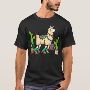 Llama Roller Skate Boombox Ghetto Blaster Vintag T-Shirt