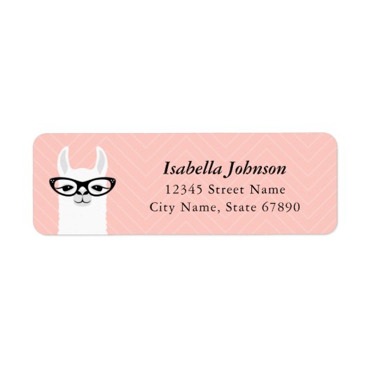 Llama Rücksendeadressen-Aufklebers (Vorne)