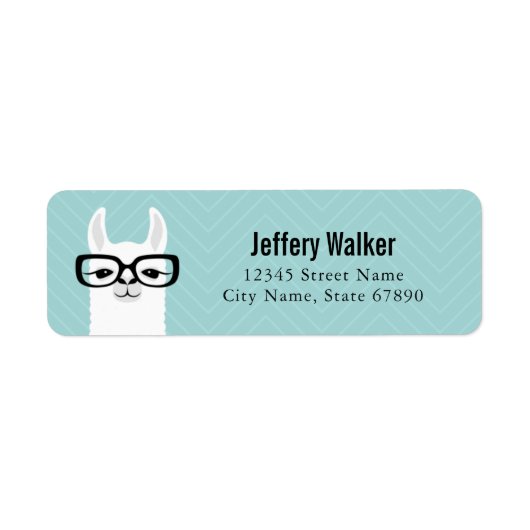 Llama Rücksendeadressen-Aufklebers (Vorne)