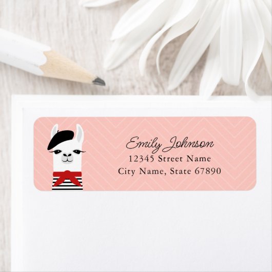 Llama Rücksendeadressen-Aufklebers (Insitu)