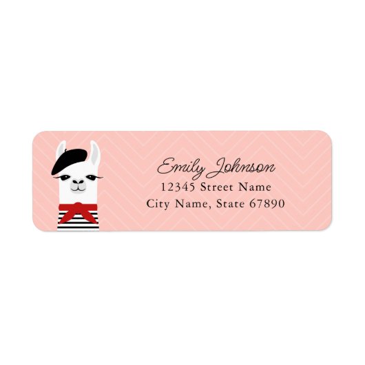 Llama Rücksendeadressen-Aufklebers (Vorne)