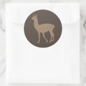 Llama Runder Aufkleber (Tasche)
