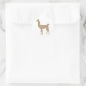 Llama Runder Aufkleber (Tasche)