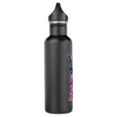 Llama sagt dir Rock | Quirkische Pose in Sonnenbri Edelstahlflasche (Links)