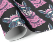 Llama sagt dir Rock | Quirkische Pose in Sonnenbri Geschenkpapier (Rolleneckpunkt)