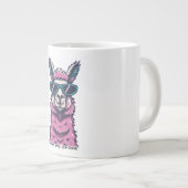 Llama sagt dir Rock | Quirkische Pose in Sonnenbri Jumbo-Tasse (Vorderseite Rechts)