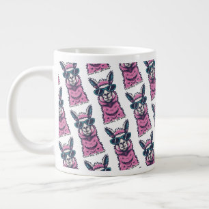 Llama sagt dir Rock Quirkische Pose in Sonnenbri Jumbo-Tasse