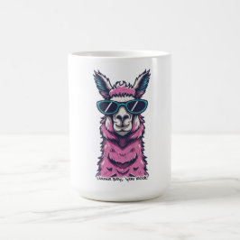 Llama sagt dir Rock | Quirkische Pose in Sonnenbri Kaffeetasse