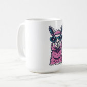Llama sagt dir Rock | Quirkische Pose in Sonnenbri Kaffeetasse (Vorderseite Links)