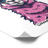 Llama sagt dir Rock | Quirkische Pose in Sonnenbri Poster (Ecke)