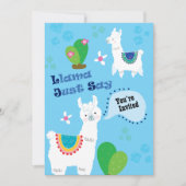 Llama sagt einfach Einladungen zur Geburtstagspart (Vorderseite)