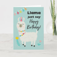 Llama sagt einfach glücklich zum Geburtstag