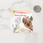 Llama sagt nur, Kinder Klassenzimmer Valentinstag Mitteilungskarte (Vorderseite/Rückseite Beispiel)