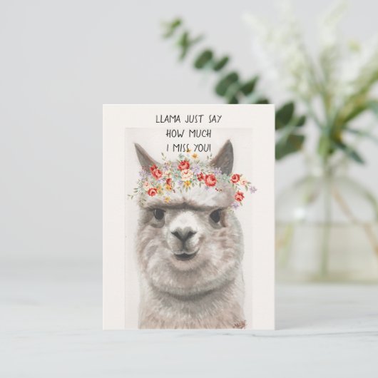 Llama sagt nur, wie sehr ich IHNEN die Postkarte v (Stehend Vorderseite)