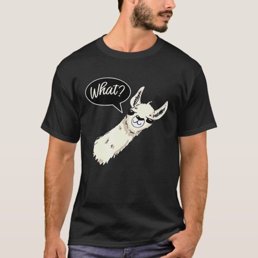 Llama sagt Was Design T-Shirt (Vorderseite)
