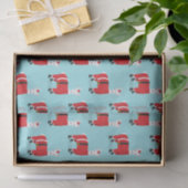 Llama Santa Red Blue Seidenpapier (Geschenk)