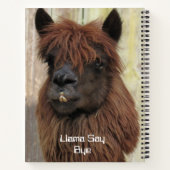 Llama Say Namaste Notebook - 2 Fotos - Front/Back Notizblock (Rückseite)