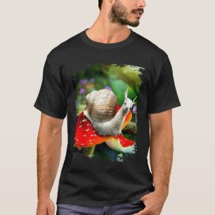Llama-Schnecke auf Pilz T-Shirt