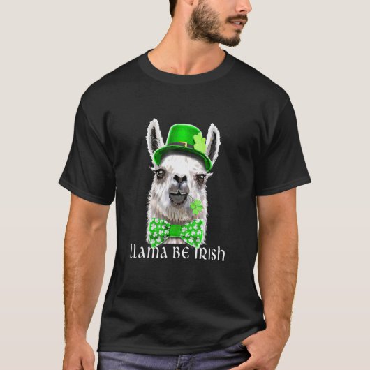 Llama sei Irischer St Patricks Day Llama Leprechau T-Shirt (Vorderseite)