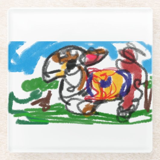 Llama Set Glasuntersetzer (Vorderseite)