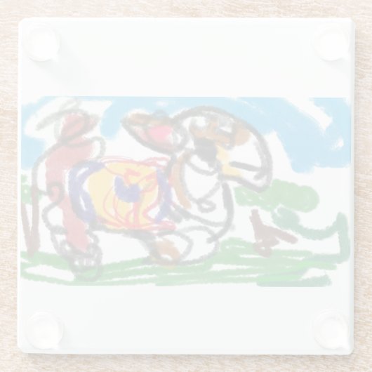 Llama Set Glasuntersetzer (Rückseite)