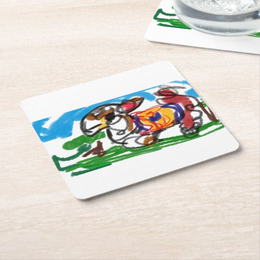 Llama Set Rechteckiger Pappuntersetzer (angewinkelt)