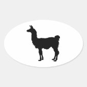 Llama Silhouette Sticker (Vorderseite)