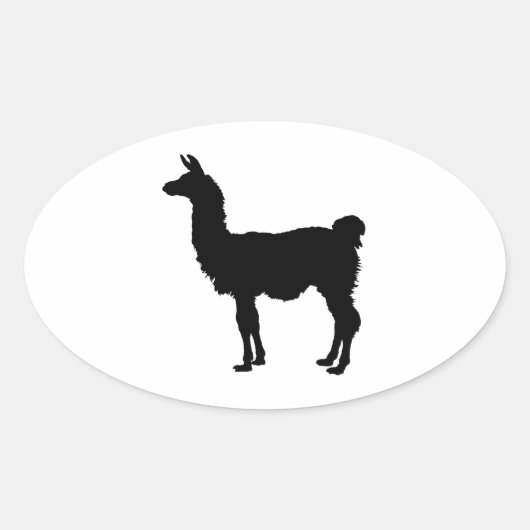 Llama Silhouette Sticker (Vorderseite)