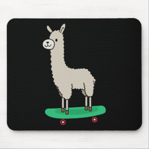 Llama Skateboard Lustiges Skateboarding Alpaka Lla Mousepad