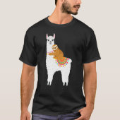 Llama & Sloth Sleeping , Pajamas Sleepwear Nightse T-Shirt (Vorderseite)