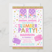 Llama Slumber Party Llama Birthday Einladung (Vorderseite)