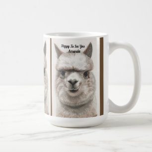 Llama Smile Personalisieren Sie große, kundenspezi Kaffeetasse