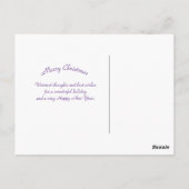 Llama Snow Foto Weihnachten Postkarte (Rückseite)