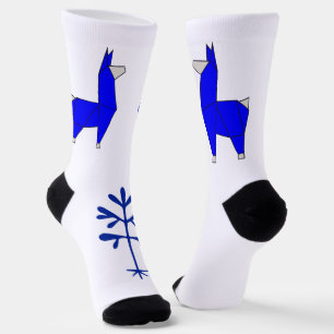 Llama Socken in Blau, Nimm 2