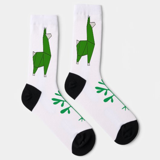 Llama Socken in Green, Nimm 2 (Rechts)