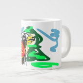Llama Spaß Jumbo-Tasse (Vorderseite Rechts)
