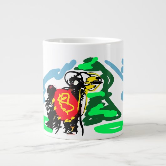 Llama Spaß Jumbo-Tasse (Vorderseite)