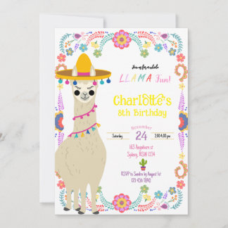 Llama-Spaß-Party Geburtstagseinladung Einladung