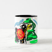 Llama Spaß Zweifarbige Tasse (Mittel)
