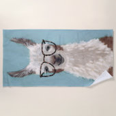 Llama Specs - Oversized Glasses Strandtuch (Vorderseite)