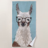 Llama Specs - Oversized Glasses Strandtuch (Vorderseite)