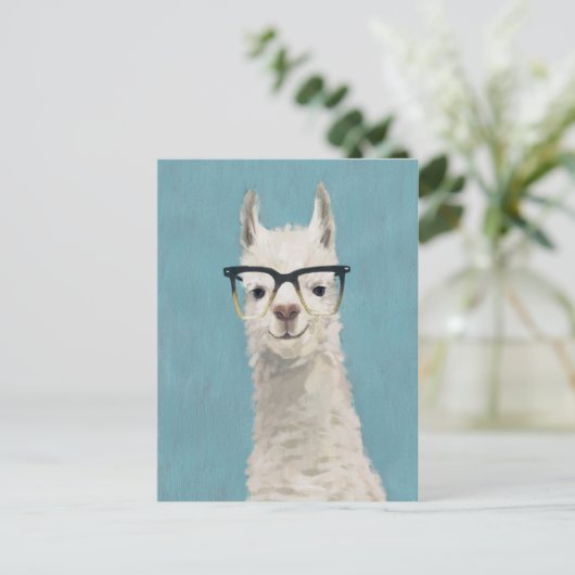 Llama Specs - Platz Postkarte (Stehend Vorderseite)