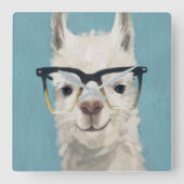 Llama Specs - Platz Quadratische Wanduhr (Vorderseite)