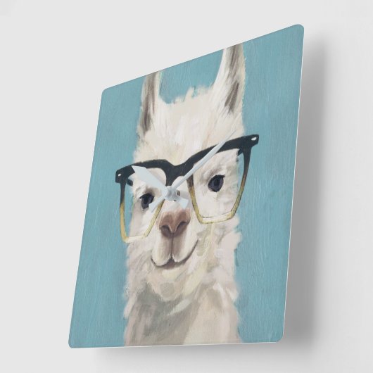 Llama Specs - Platz Quadratische Wanduhr (Winkel)