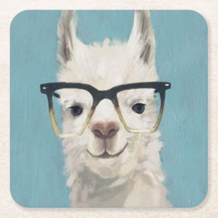 Llama Specs - Platz Rechteckiger Pappuntersetzer
