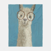 Llama Specs - Rundglas Fleecedecke (Vorderseite)